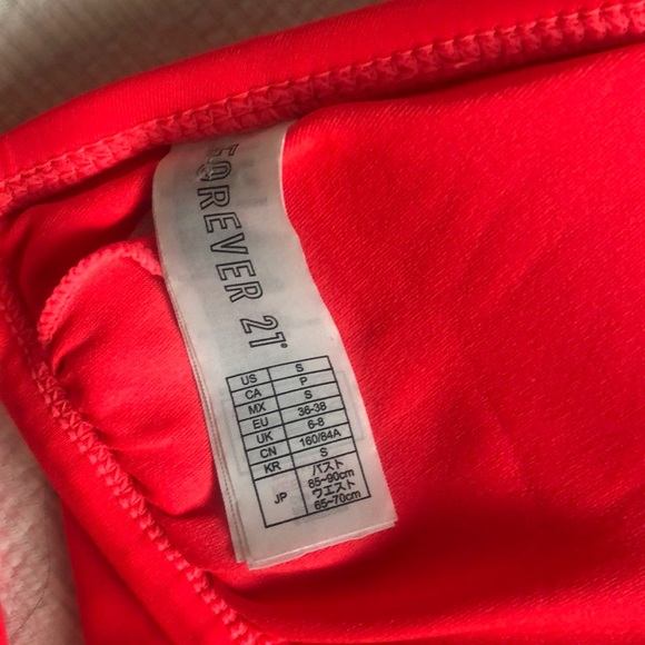 2 for $10 Bathing Suits | Forever 21 Neon Pink Bikini Top | Size Small | - Picture 3 of 3